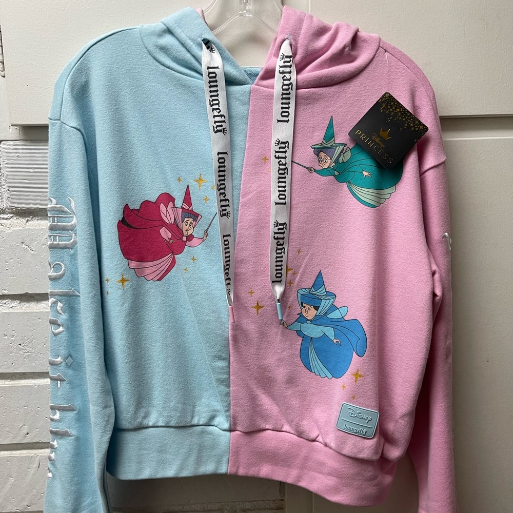NWT Sleeping Beauty crop hoodie from Loungefly